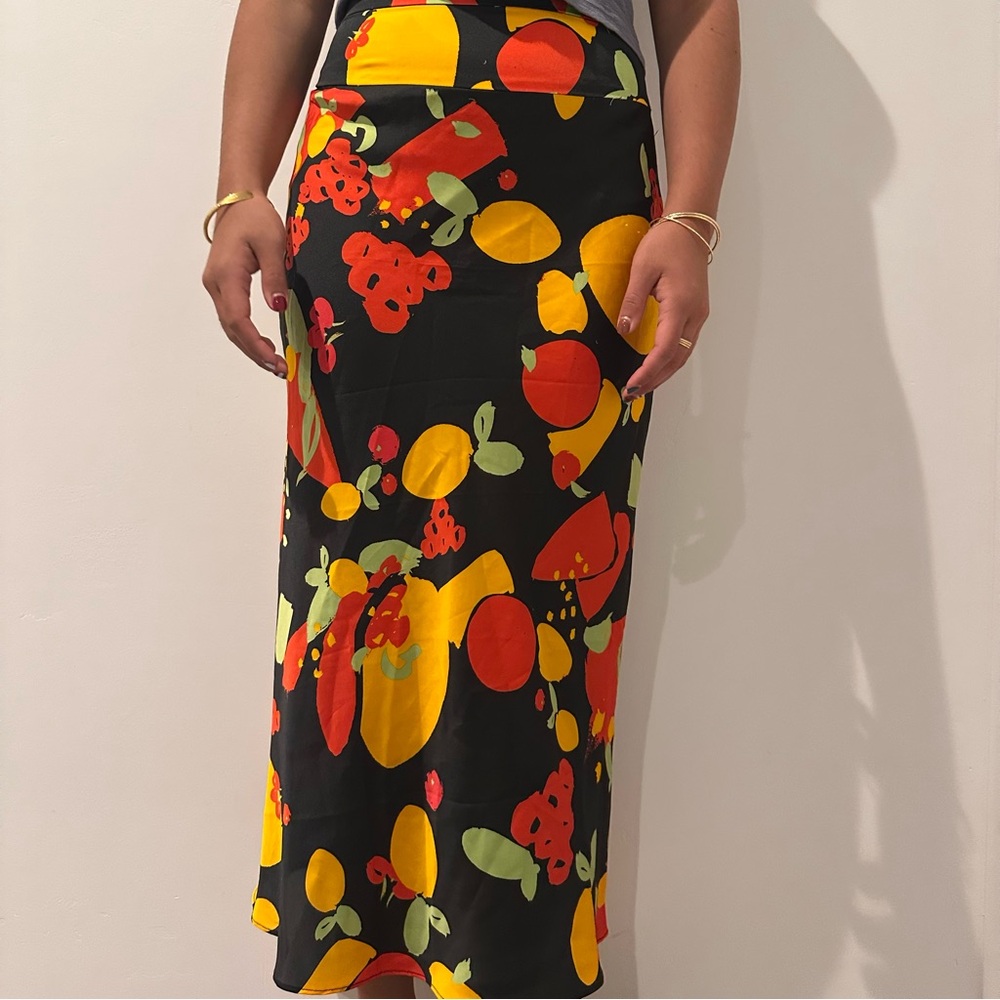 Colorful Fruit Print Skirt